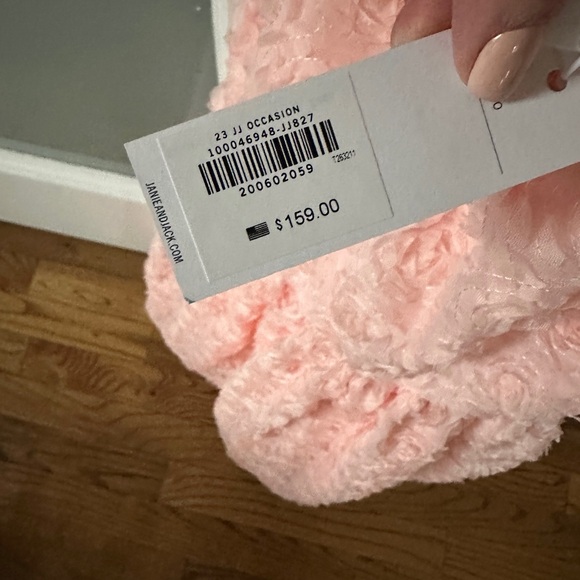 Janie and Jack Light Pink Floral Dress from the special occasion line. - Picture 3 of 10